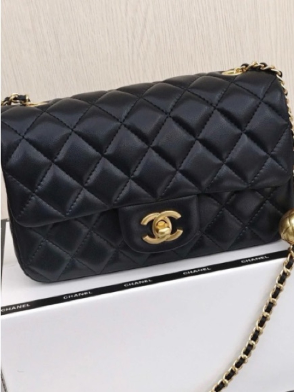 Chanel Black Quilted Leather Shoulder Bag with Gold Hardware